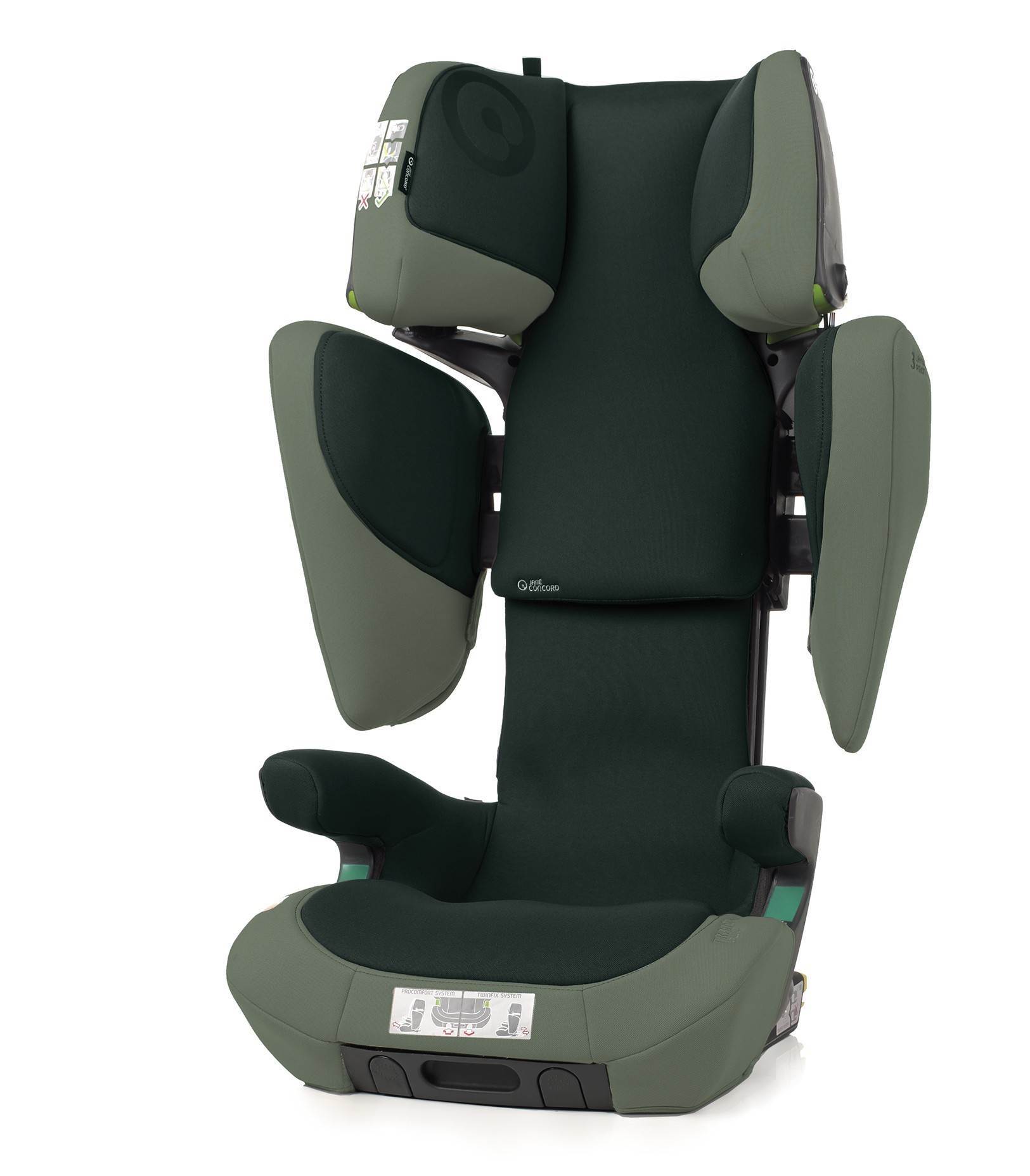 Grupo 2/3 de 100-150 cm 15-36 kg Sillas de auto desde unos 3,5 a 12 años  aproximadamente. Las sillas se sujetan con isofix y el niño queda sujeto  con el cinturón de seguridad del automóvil.