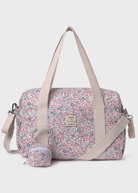 bolso estampado rosa baby